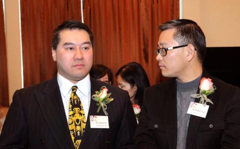 Michael Ching (right) with fellow Canada Asia Pacific Business Association member Michael Lok in 2011. Photo: Patrick P.K. Tam 