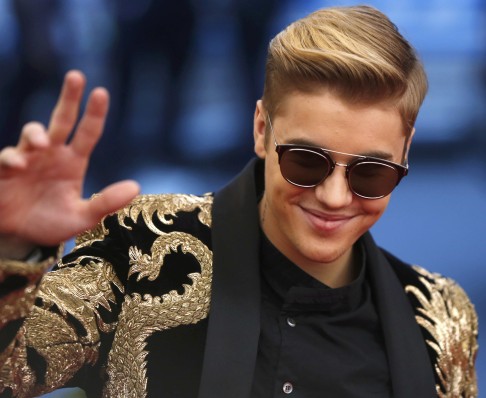 Justin Bieber sports a dragon theme. Photo: Reuters