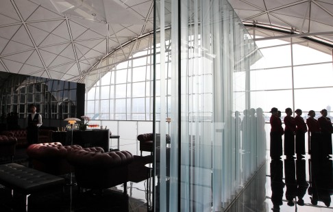 Cathay Pacific's "The Wing" first-class lounge, where travellers can relax and be pampered. Photo: May Tse