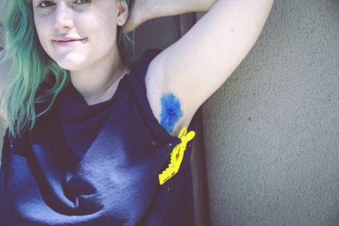 Dyeing armpit hair is a recent trend.