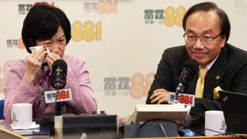Ip appeared on the show with the Civic Party's Alan Leong. Photo: SCMP Pictures