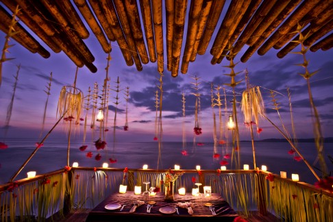 Indonesia's Nihiwatu resort offers cliffside dining with an amazing ocean view.