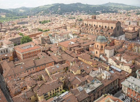 A view of Bologna from the Torre degli Asinelli.