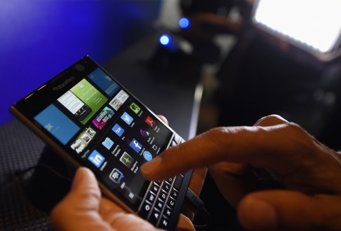 The Blackberry Passport. ZTE scooped up a team of designers and engineers from the beleaguered Canadian device maker in 2014. Photo: Reuters