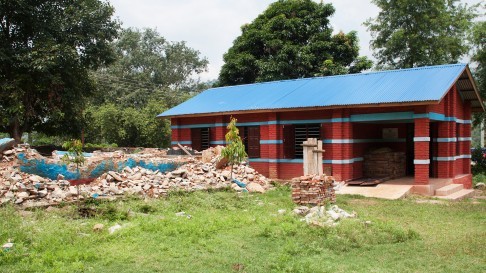 At schools in Nuwakot, buildings constructed by Room to Read, like this one, are the only ones to have withstood the disaster. Room to Read will focus its rebuilding efforts first on this district. Photo: Rishi Amatya/Room to Read 