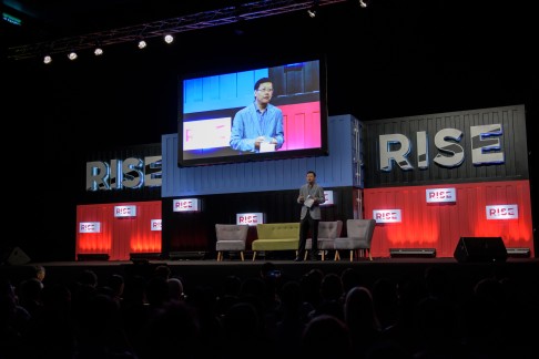 Shen spoke at the inaugural Rise Hong Kong tech conference. Photo: RISEconf