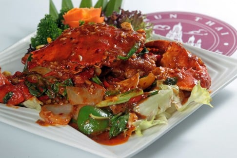 Thai food will give you a chilli fix too, like this fried crab with chilli paste. 