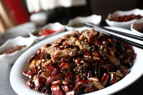 Sichuan food such as this fiery duck's tongue and chicken knuckle dish makes plentiful use of chillis.