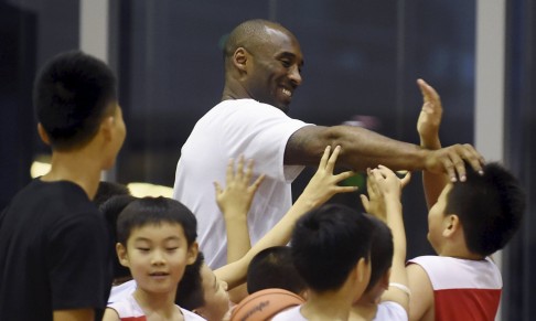NBA basketball player Kobe Bryant of the Los Angeles Lakers is shown during a recent promotional event in Shanghai. He inked a wide-ranging agreement with Alibaba Group this month. Photo: Reuters