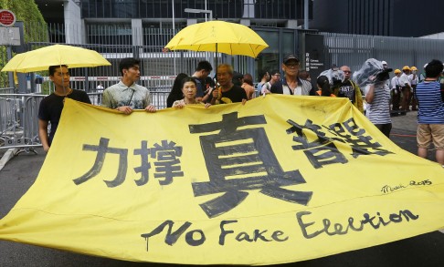 A much-larger petition organised during last year's pro-democracy Occupy Central movement in Hong Kong had little impact, causing pundits to wonder what Uber hopes to achieve. Photo: Sam Tsang