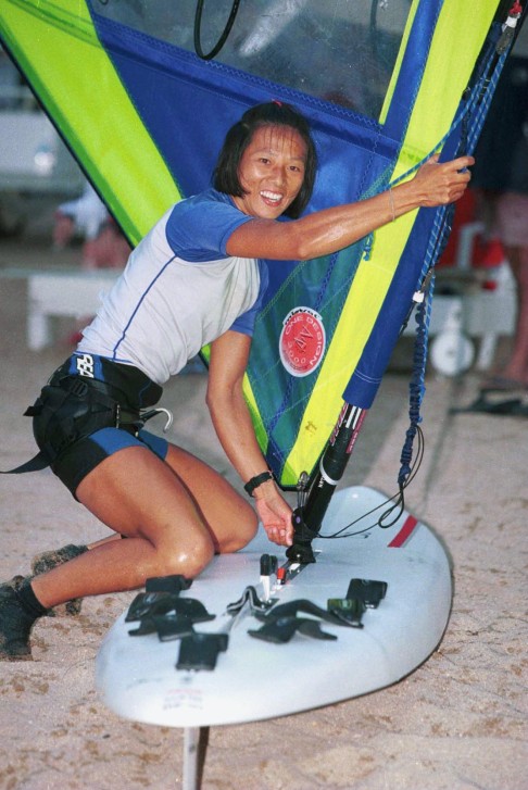 Hong Kong's 1996 Olympic gold windsurfing champ Lee Lai-shan.