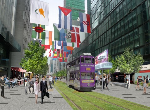 Another idea, put forth by The Institute of Planners,suggests Des Voeux Road be transformed into a bus-free zone. 