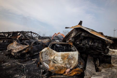 The scene of the explosions in Tianjin earlier this month. Photo: Xinhua