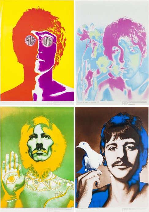 A set of psychedelic posters by Richard Avedon to be auctioned in New York next month.