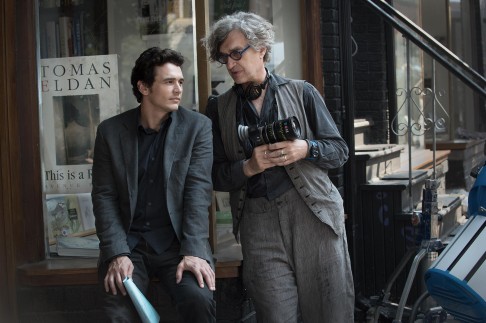 James Franco (left) and director Wim Wenders on the set of Every Thing Will Be Fine.
