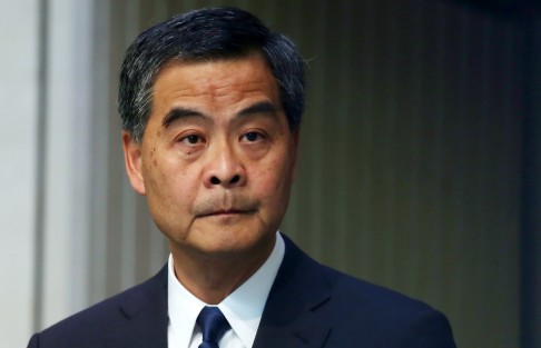 Leung: wants protests to stop. Photo: Nora Tam