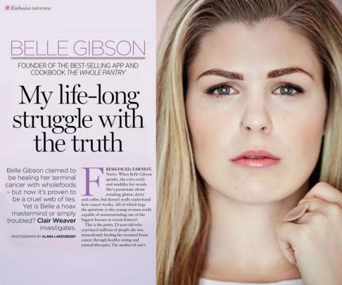 "Wellness" blogger Belle Gibson faced an internet campaign over her failure to make promised donations to charities, and eventually confessed to Australian Women's Weekly that she had made up her claim to have cured herself of various cancers through eating fruit and vegetables.