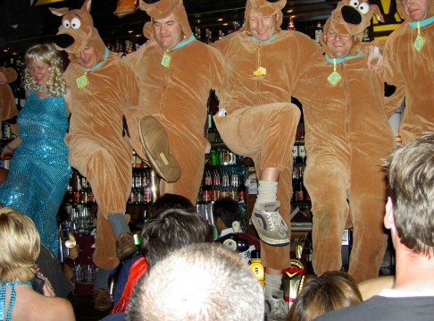 Dancing on the bar in Carnegie's in 2010. 