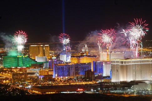 Las Vegas (above) will be linked to Los Angeles by the new 370km-long railway line. Photo: AP