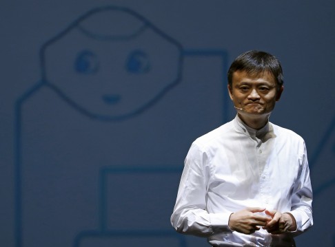 Japan's SoftBank said in July it is setting up a joint venture with Alibaba and electronics supplier Foxconn Technology to sell its human-like robot Pepper around the world. Alibaba has spent an estimated US$ 16 billion since 2013 on such deals and acquisitions as it expands its portfolio. Photo: Reuters