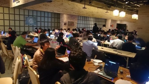 What a typical hackathon looks like in Greater China: not that different from inside an Apple store or a large Starbucks at the weekend. Photo: SCMP Pictures