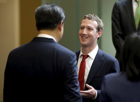 Facebook CEO Mark Zuckerberg spoke in Mandarin to President Xi Jinping - but the conversation lasted only about a minute. Photo: Reuters