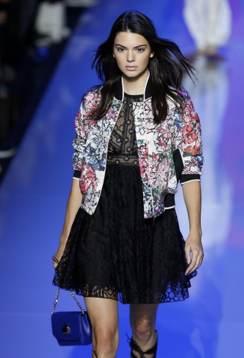 Kendall Jenner models a look from the Elie Saab collection.