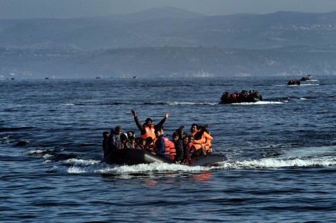No classroom exercise can fully emulate the realities facing families fleeing for their lives from war zones, like these refugees trying to reach Greek shores. Photo: Reuters