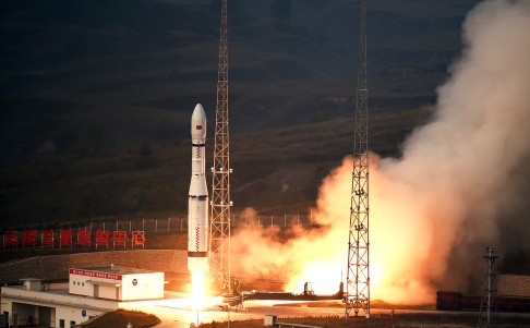 China's Long March 6 rocket blasts off from its launch pad in Taiyuan in Shanxi province, on September 20. Photo: Xinhua