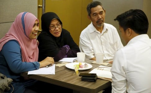 Parents chaperone their daughters at Halal Speed Dating.