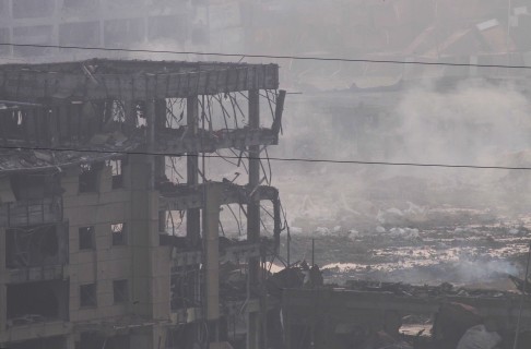 The devastation caused by the huge blasts at Tianjin's port in August. Photo: SCMP Pictures