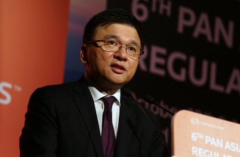 Chan Ka-keung tells a summit the government is focusing on measures needed to promote fintech in Hong Kong. Photo: Jonathan Wong