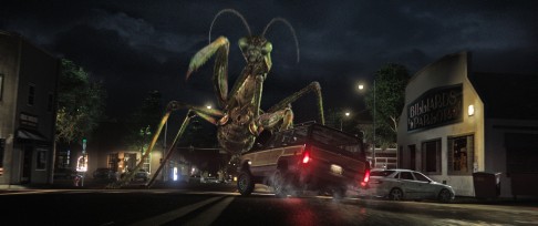 A giant mantis attacks in Goosebumps.