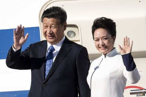 President Xi Jinping and his wife, Peng Liyuan, arrive in Everett, in Washington state, at the start of his September visit to the US. Photo: Reuters