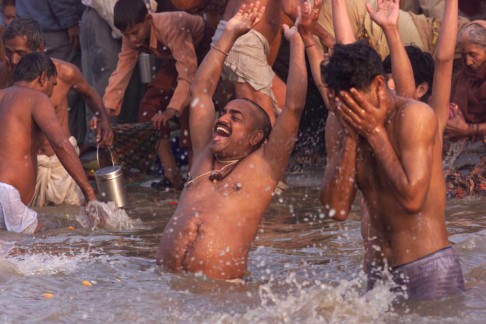 Hindus bathe in the River Ganges. Photo: AP