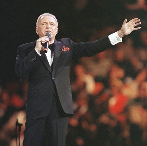 Sinatra at his 75th birthday performance in New Jersey, 1990. Photo: AFP