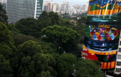 A mural of Ayrton Senna in Brazil. Photo: Reuters