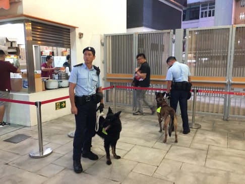 Security at the match. Photo: Samuel Chan