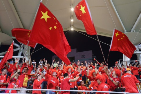 China fly the flag. Photo: Dickson Lee