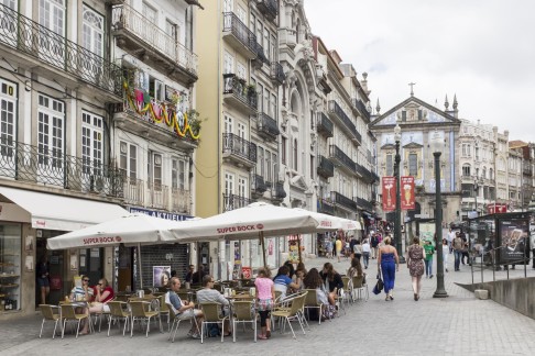 The riverfront Ribeira, in Porto.