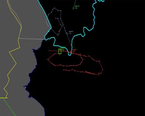 The radar shows when the Russian aircraft crossed very briefly into Turkish airspace. Photo: EPA