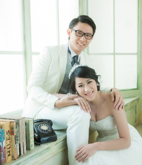 A pre-wedding photograph of Joyce Cheung and her fiancé, Tass Yu.