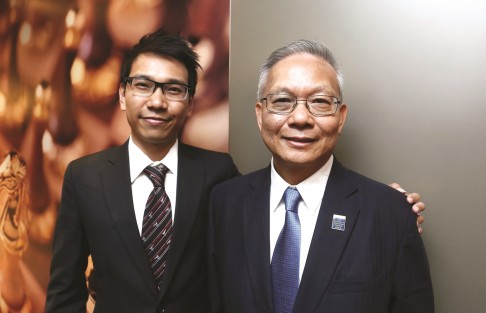 Marcellus Wong with son, David Wong.