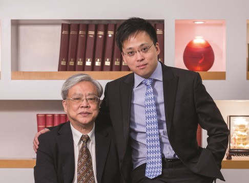 Cheong Tat Chan (CT) with his son, Dennis Chan.