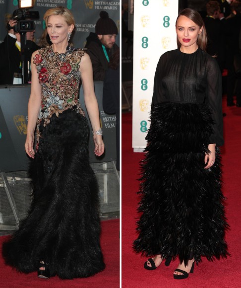 Cate Blanchett and Laura Haddock at this year's Baftas.