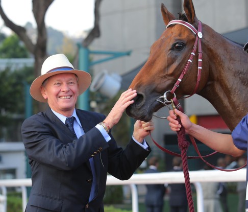 John Moore has won the Hong Kong Gold Cup 10 times, including seven in the last decade. He saddles up four runners today, led by last year's winner Designs On Rome. 