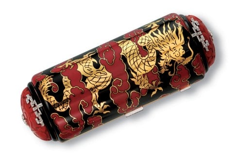 A case decorated with dragons, circa 1925, all by Van Cleef & Arpels.