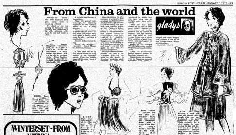 Gladys Perint Palmer’s column in the SCMP’s Sunday Post Herald dated January 7, 1973.