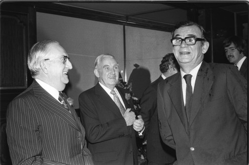 John Boyer (right), the then deputy chairman of HSBC, had a survival strategy for the cocktail circuit: spend 10 minutes at each party, and drink only tonic water, before slipping out the back. 