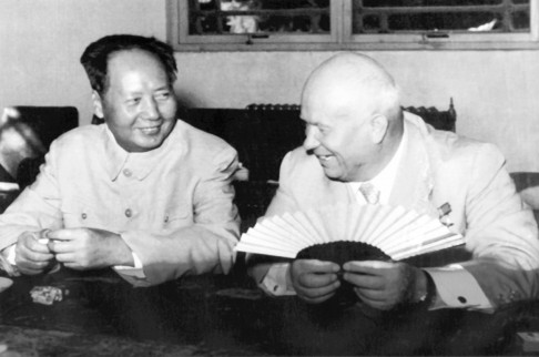 Soviet Premier Nikita Khrushchev (right) with Chinese President Mao Zedong in 1959. Photo: Reuters
